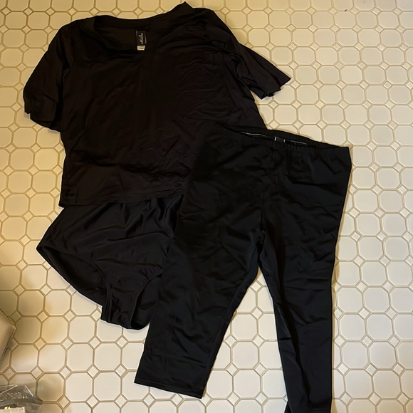 3 “Swimsuits For All” Bathing Suit Bottoms Capri Top 18 20 - Picture 1 of 6